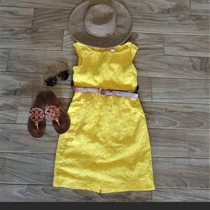 J Crew size 4 Lucille yellow pretty classic dress